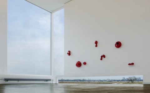 Architectuur interior beton uitzicht kunst galerie