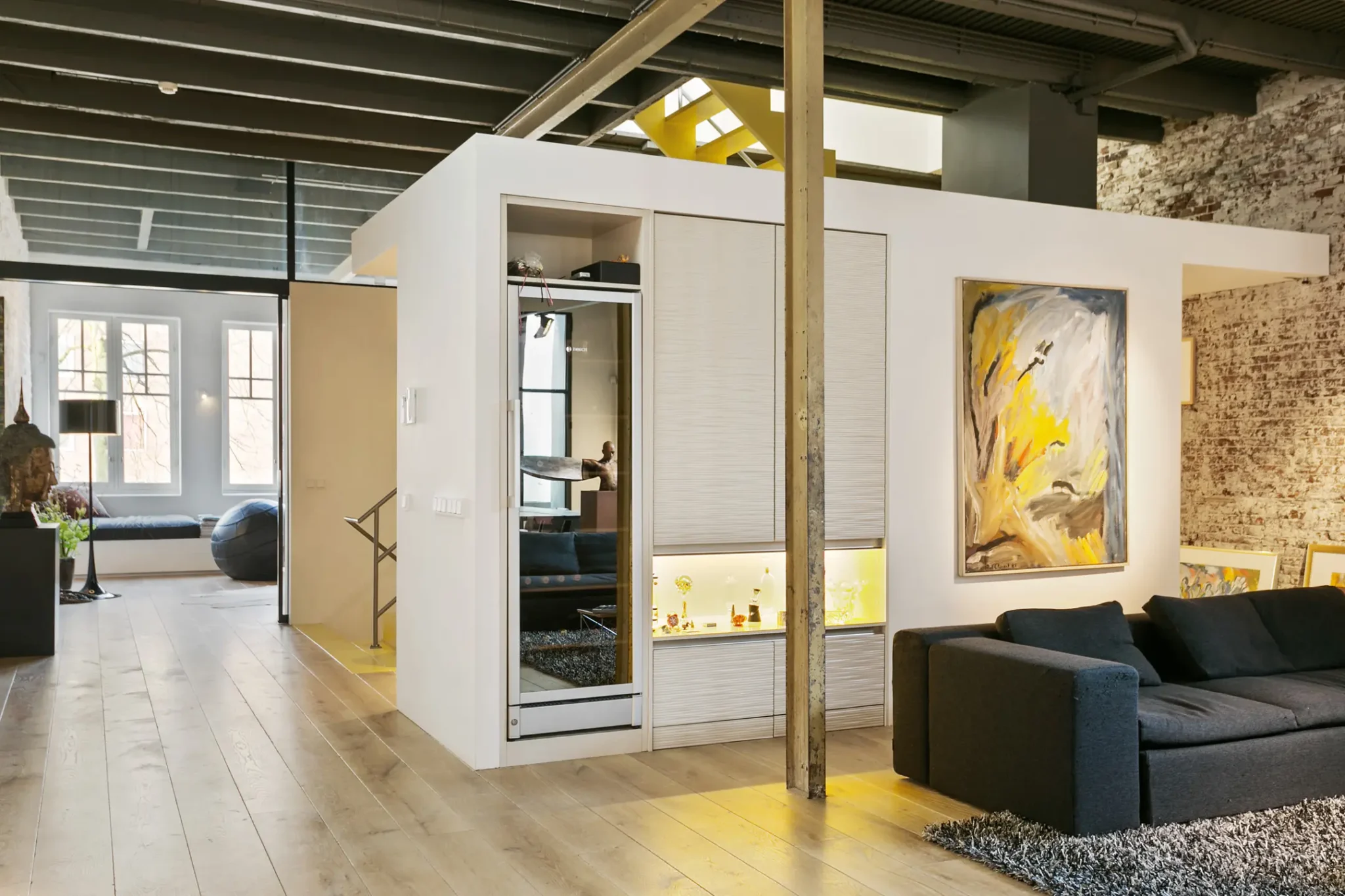 service blok tussen voor- en achterhuis